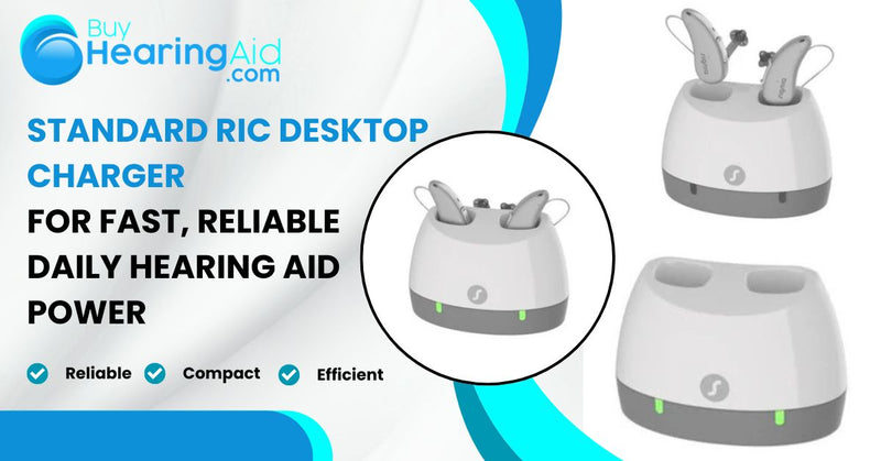 Standard RIC Desktop Charger for Fast, Reliable Daily Hearing Aid Powe