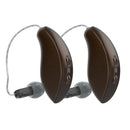 Starkey Omega AI+ 24 RIC RT rechargeable hearing aids in Chestnut